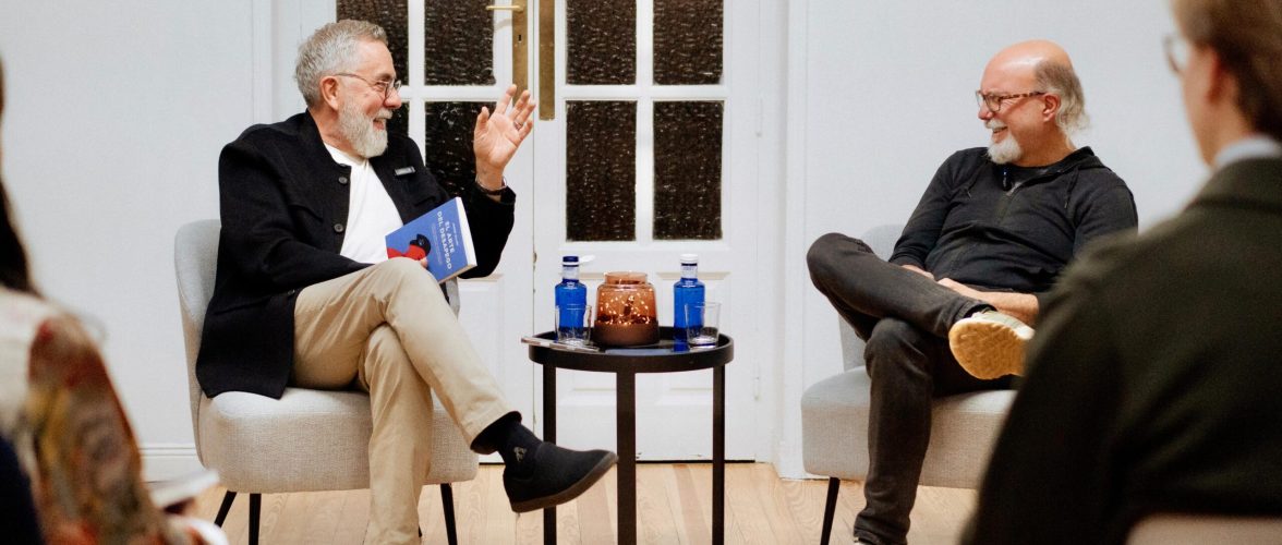 Con Toni Segarra, leyenda creativa en la presentación del libro en Madrid